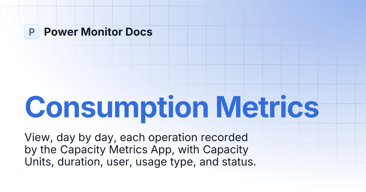 Consumption Metrics | Power Monitor Docs